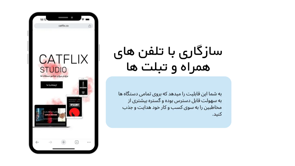 طراحی وبسایت شرکتی کتفلیکس